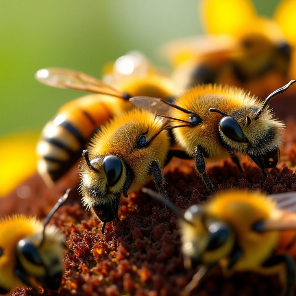 Beekeeper inspecting a hive